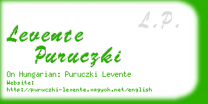 levente puruczki business card